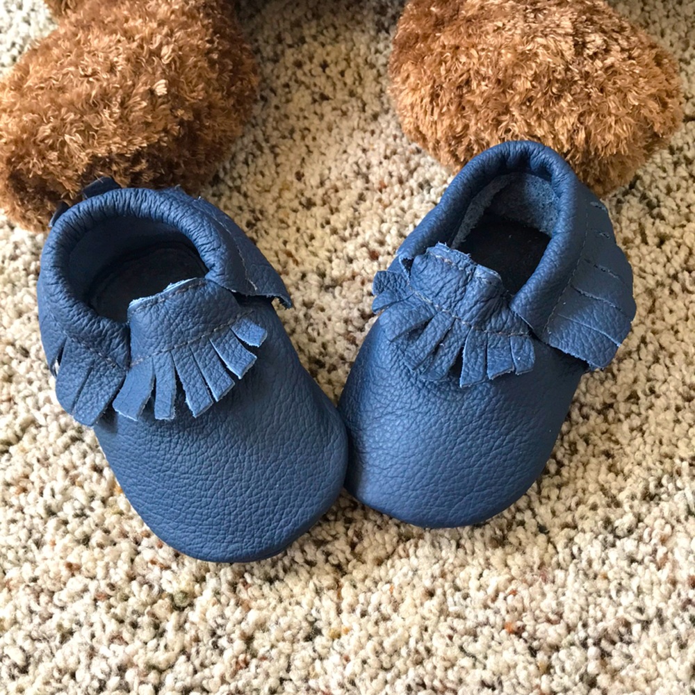 Genuine leather baby moccasin, kids moccasins